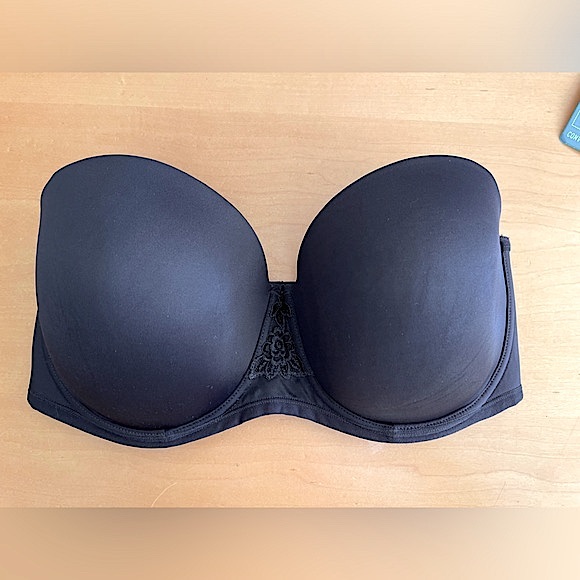 Black vanity fair strapless bra size 36DD - Picture 1 of 10